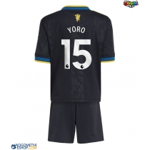 Otroški Nogometni dresi Manchester United Leny Yoro #15 Tretji 2025-26 Kratek Rokav (+ Kratke hlače)